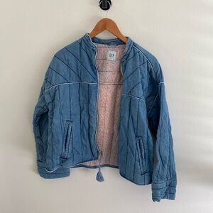 GAP Women's Blue Quilted Jacket